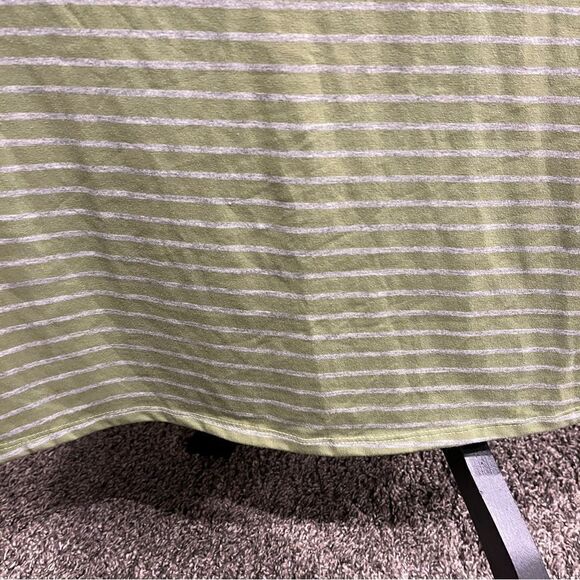 LuLaRoe Maria Maxi Dress Green Gray Striped Print Size XS Extra Small - Picture 4 of 11
